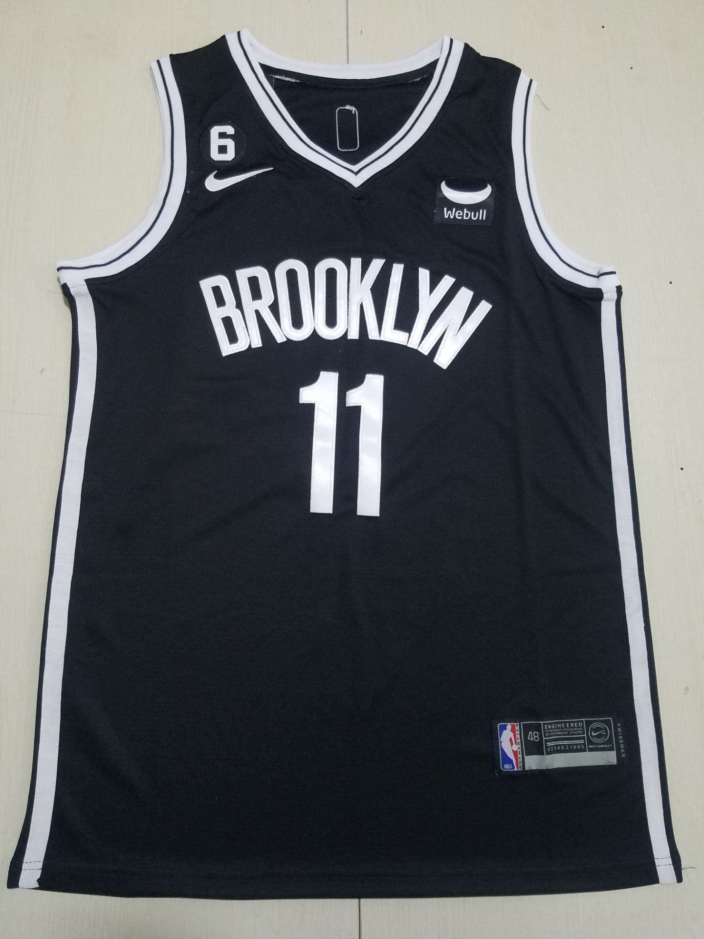 Men Brooklyn Nets 11 Irving Black 2022 Nike NBA Jersey